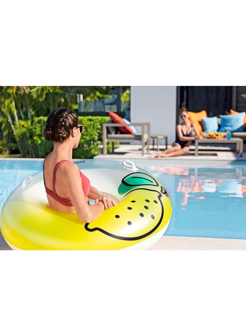 Bestway Swim Ring Fresh Squeezed Lemon Swim Tube 1.14M, Outdoor & Indoor Relaxation & Play, Swim Tubes, Pool Floats, Bright Graphics, Heavy-duty Handles - Image 5